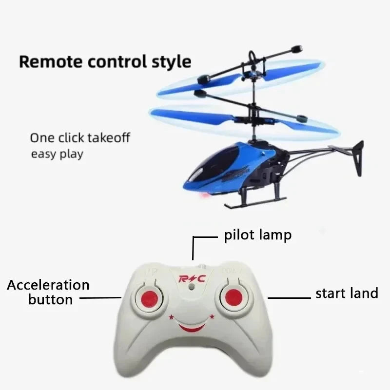 Rechargeable Mini RC Drone Remote Safe Fall-resistant RC Helicopters Drone Children Toys(No remote control battery) Econic Blanks